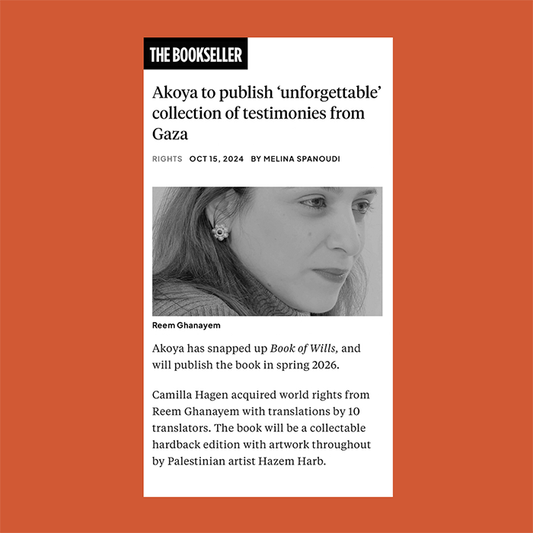 The Bookseller reports Akoya’s acquisition of Book of Wills