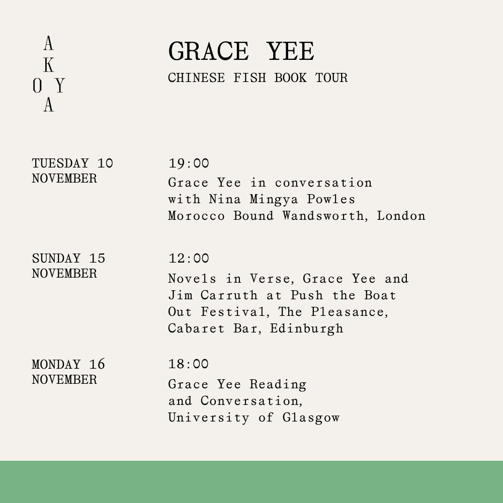 Grace Yee, Chinese Fish Book Tour
